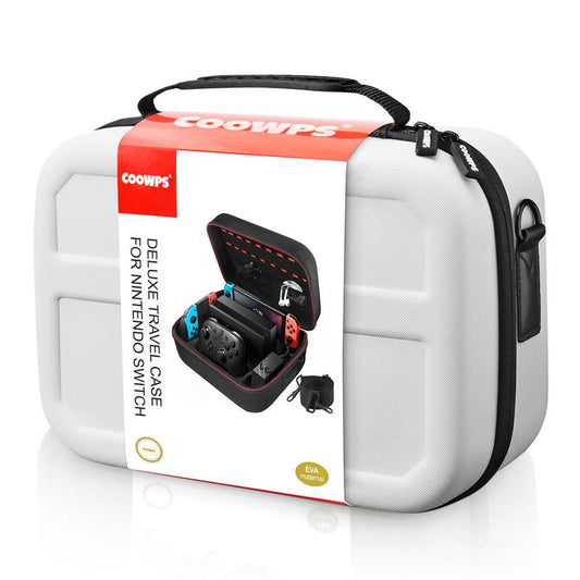 Switch Case for Nintendo Switch and Switch OLED Model, Portable Full Protection Carrying Travel Bag with 18 Game Cards Storage for Switch Console Pro Controller Accessories Black