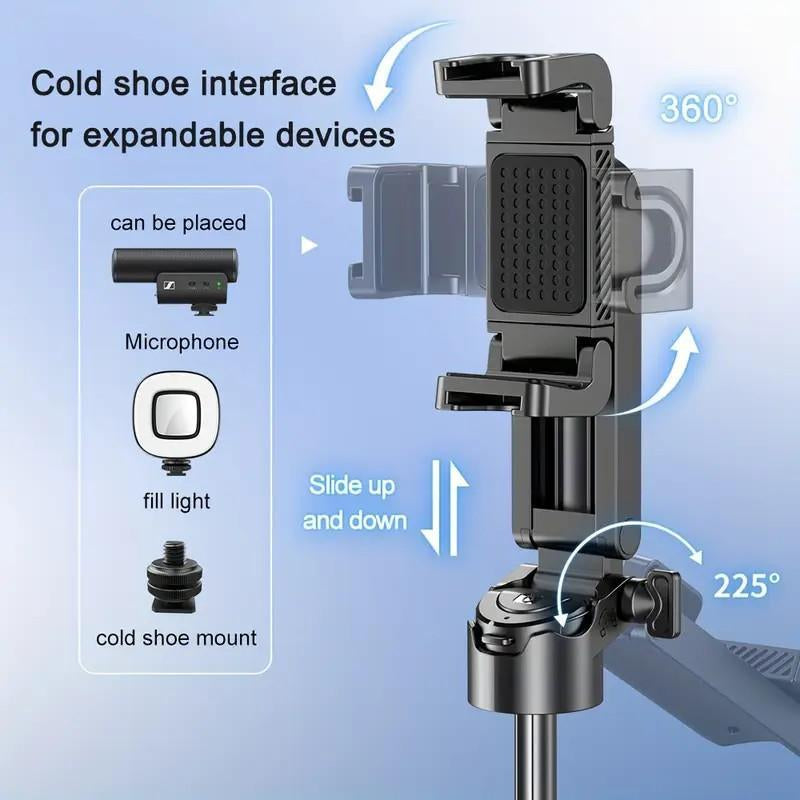 Cell Phone Stabilizer, Stand, Adjustable Angle Cell Phonestabilizer, Retractable Selfie Stick, Usb Charging, Suitablefor All Scenes Tripod Cellphone Smartphone Tripod