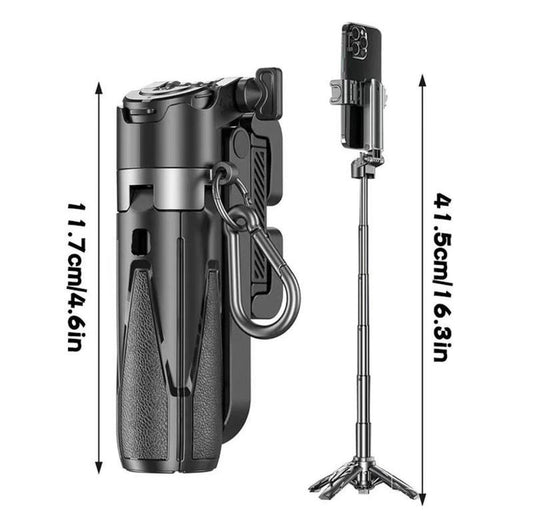 Cell Phone Stabilizer, Stand, Adjustable Angle Cell Phonestabilizer, Retractable Selfie Stick, Usb Charging, Suitablefor All Scenes Tripod Cellphone Smartphone Tripod