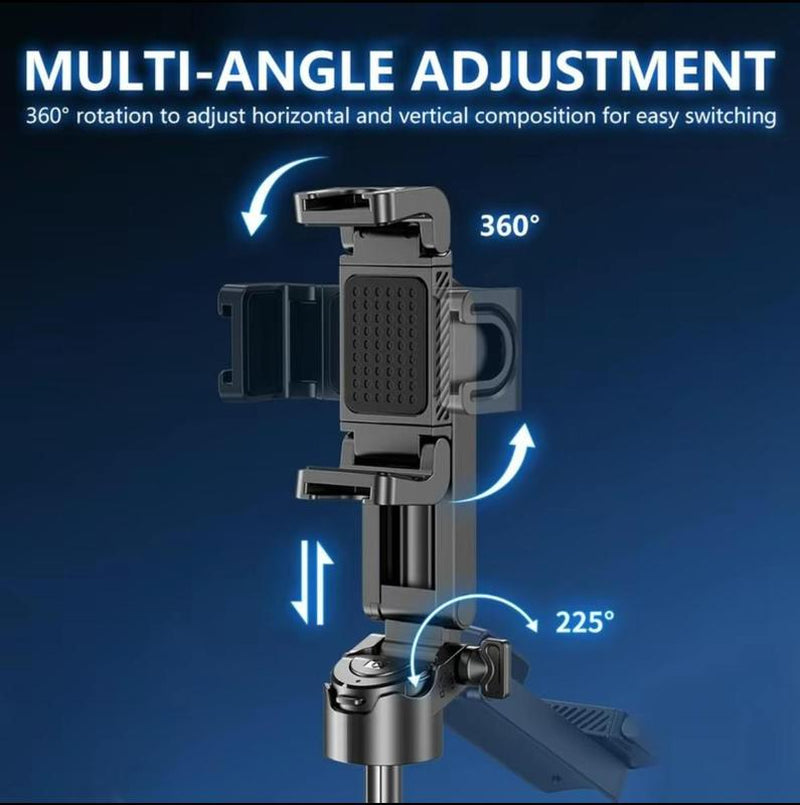 Cell Phone Stabilizer, Stand, Adjustable Angle Cell Phonestabilizer, Retractable Selfie Stick, Usb Charging, Suitablefor All Scenes Tripod Cellphone Smartphone Tripod