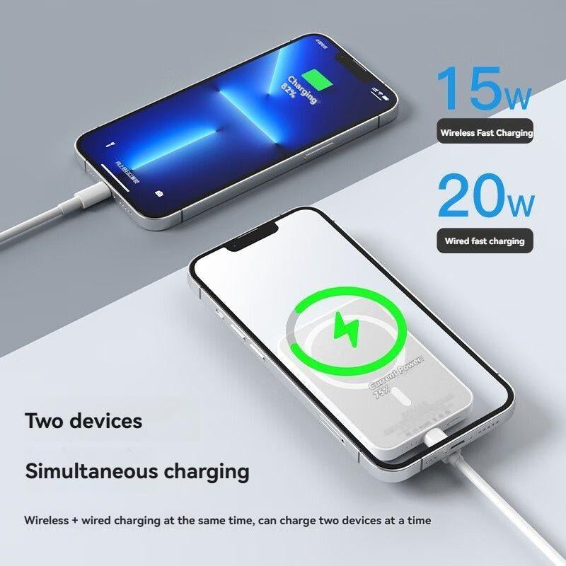 Ultra-Slim 5000Mah & 10000Mah Magnetic Wireless Power Bank - Portable Fast Charger for Iphone12/13/14/15/16Plus/Pro Max/Mini & All Devices - Sleek Design for On-The-Go Power Charging