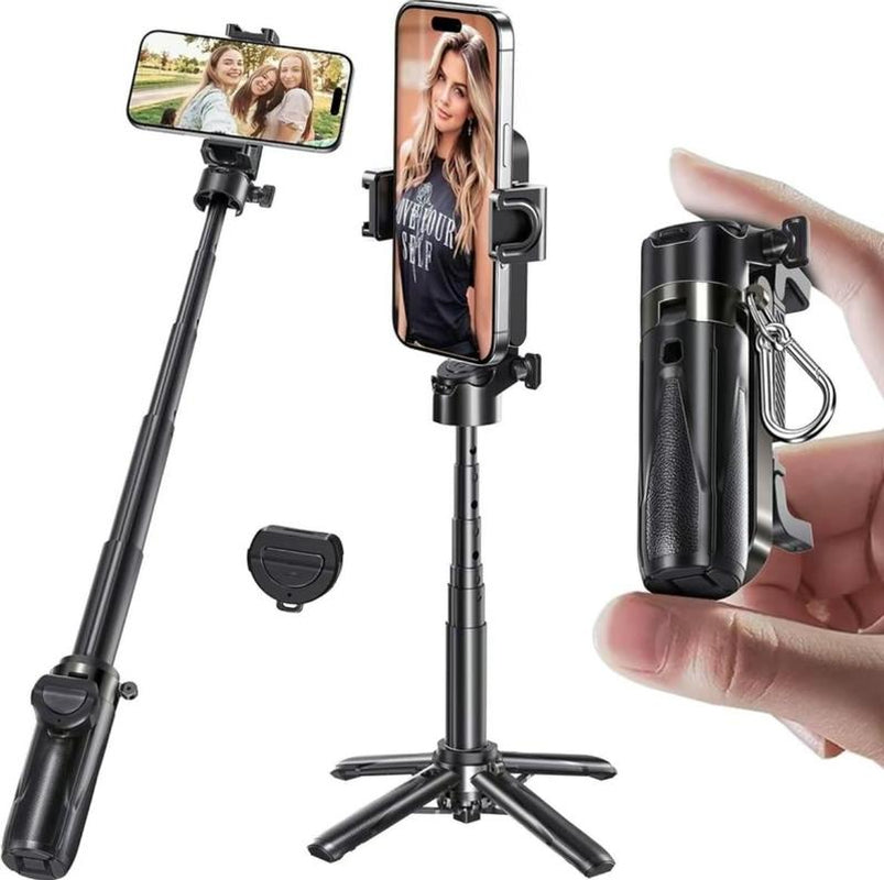 Cell Phone Stabilizer, Stand, Adjustable Angle Cell Phonestabilizer, Retractable Selfie Stick, Usb Charging, Suitablefor All Scenes Tripod Cellphone Smartphone Tripod