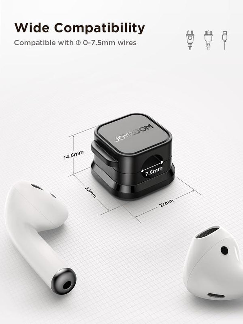 6 Pack Magnetic Cable Clips [Cable Smooth Adjustable] Cord Holder, under Desk Cable Management, Wire Holder for Home Office Desk Phone Car Wall